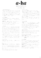 télécharger la partition d'accordéon A Ha : Memorial beach Cut by cut (10 titres) au format PDF