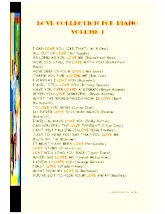 scarica la spartito per fisarmonica Love Collection for Piano (Volume 1) (25 Titres) in formato PDF