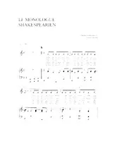télécharger la partition d'accordéon Le Monologue Shakespearien au format PDF