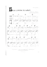 télécharger la partition d'accordéon Beau comme le Soleil (Interprète : Hélène Ségara / Julie Zenatti) (Notre Dame de Paris) au format PDF