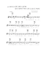 download the accordion score La ballade des gens qui sont nés quelque part in PDF format