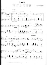 télécharger la partition d'accordéon L'ours (Chant : Tricot machine) au format PDF