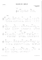 descargar la partitura para acordeón Boléro de l'amour en formato PDF