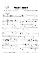 scarica la spartito per fisarmonica Amour perdu (De liefde komt, de liefde gaat) (Boléro-Rock) in formato PDF