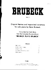 scarica la spartito per fisarmonica Brubeck plays Brubeck (Volume1) (Transcription : Frank Metis) (Piano Solo) (5 Titres) in formato PDF