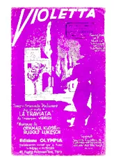 descargar la partitura para acordeón Violetta (Hör' mein Lied Violetta) (Sérénade Italienne sur le motif de La Traviata de Verdi) (Bandonéon + chant + Version Femme) (Tango)  en formato PDF