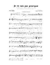 télécharger la partition d'accordéon Je ne sais pas pourquoi (Du Film : Tout chante autour de moi) (Orchestration Complète) (Fox) au format PDF