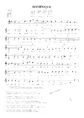 télécharger la partition d'accordéon Dominique (Chant : Soeur Sourire) au format PDF