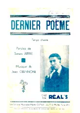 télécharger la partition d'accordéon Dernier poème (Créé par : Réal's) (Tango Chanté) au format PDF