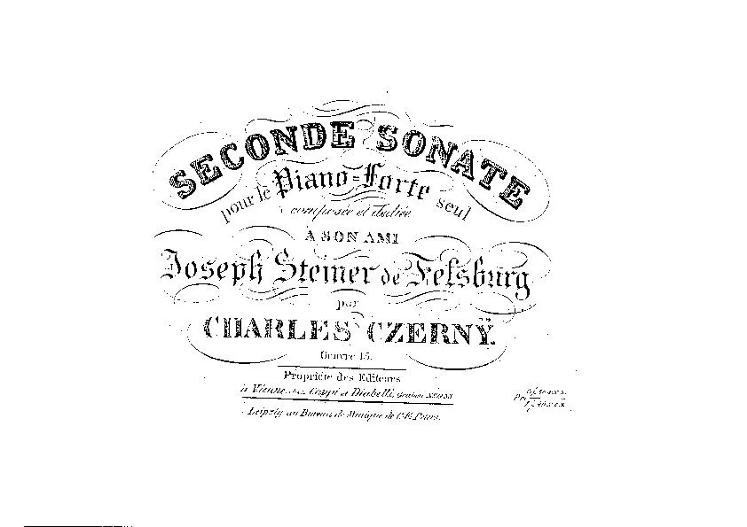 télécharger la partition d'accordéon Seconde Sonate (Arrangement : Joseph Steiner de Felsburg) (Piano)  au format PDF