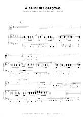 télécharger la partition d'accordéon A cause des garçons (Chant : Yelle) au format PDF