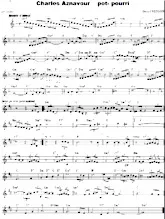 télécharger la partition d'accordéon Charles Aznavour Pot Pourri (Arrangement Gérard Merson) au format PDF