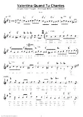 télécharger la partition d'accordéon Valentina quand tu chantes (Boléro Chanté) au format PDF