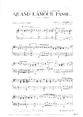 scarica la spartito per fisarmonica Quand l'amour passe (Arrangement : Yvon Tristan) (Valse Chantée) (Partie : Piano Conducteur) in formato PDF