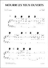scarica la spartito per fisarmonica Mourir les yeux ouverts (Chant : Florent Pagny) in formato PDF
