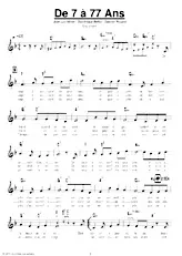 download the accordion score De 7 à 77 ans (Slow Binaire Chanté) in PDF format