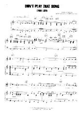 télécharger la partition d'accordéon Don't play that song (You lied) (Chant : Adriano Celentano) (Swing) au format PDF