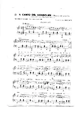 télécharger la partition d'accordéon Il canto del gondolier (Romance des gondoliers) (Canzone Valzer Barcarola) au format PDF