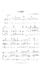 download the accordion score Usted in PDF format