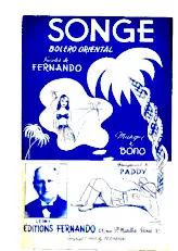 download the accordion score Songe (Arrangement : Paddy) (Boléro Oriental / Rumba) in PDF format