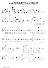télécharger la partition d'accordéon A la guinguette de l'écluse (Valse Musette Chantée) au format PDF