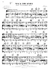 scarica la spartito per fisarmonica Mack the knife (From : The threepenny Opera)  in formato PDF