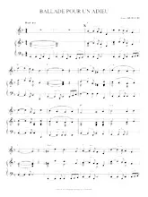 télécharger la partition d'accordéon Ballade pour un adieu (Rock Lent) au format PDF