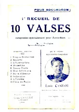 télécharger la partition d'accordéon Pour Accordéon : 1er Recueil de 10 Valses (Propos nocturnes + Seulette + L'aventurière + Musettine + Douce étoile + Mon infirmière + Nuits d'amour + Indécision + L'évadée + Feux de paille) au format PDF