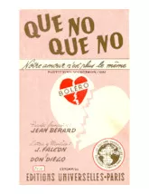 télécharger la partition d'accordéon Que no Que no (Notre amour n'est plus le même) (Orchestration Complète) (Boléro) au format PDF