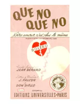 download the accordion score Que no Que no (Notre amour n'est plus le même) (Orchestration Complète) (Boléro) in PDF format