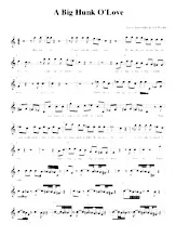 télécharger la partition d'accordéon A big hunk o'love (Chant : Elvis Presley) au format PDF