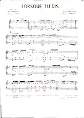 scarica la spartito per fisarmonica Lorsque tu dis (Tango) in formato PDF