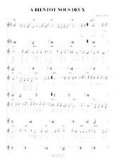 scarica la spartito per fisarmonica A bientôt nous deux (Chant : France Gall) (Relevé) in formato PDF