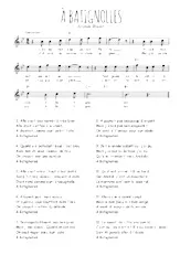 scarica la spartito per fisarmonica A Batignolles in formato PDF