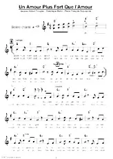 scarica la spartito per fisarmonica Un amour plus fort que l'amour (Boléro Chanté) in formato PDF
