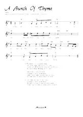 télécharger la partition d'accordéon A bunch of thyme (Arrangement : Klaus Stezenbach) (Irish Folk) au format PDF