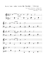download the accordion score Aura Lee (Aka Love me tender / Elvis) (Arrangement : William Wallace) (Folk)  in PDF format