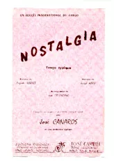 télécharger la partition d'accordéon Nostalgia (Arrangement : José Orlandino) (Tango Typique) au format PDF