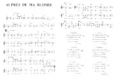 download the accordion score Auprès de ma blonde (Marche militaire) in PDF format