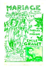 scarica la spartito per fisarmonica Mariage de Savoie (Valse Tyrolienne Chantée) in formato PDF
