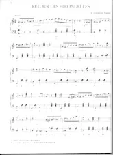 descargar la partitura para acordeón Retour des Hirondelles (Valse) en formato PDF