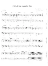 download the accordion score Non je ne regrette rien (Chant : Edith Piaf) in PDF format