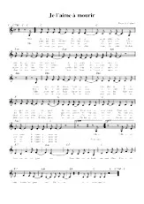 download the accordion score Je l'aime à mourir (Relevé) in PDF format