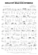 scarica la spartito per fisarmonica Qu'elle est belle mon espagnole (Paso Doble) in formato PDF
