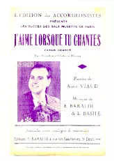 télécharger la partition d'accordéon J'aime lorsque tu chantes (Orchestration) (Tango Chanté) au format PDF