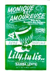 scarica la spartito per fisarmonica Monique est amoureuse (Prix de la société des auteurs : Deauville 1953) (Orchestration Complète) (Samba Lente) in formato PDF