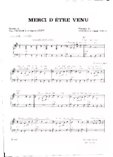 descargar la partitura para acordeón Merci d'être venu (Biguine Samba) en formato PDF