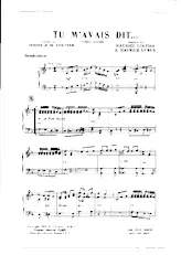 download the accordion score Tu m'avais dit (Tango) in PDF format