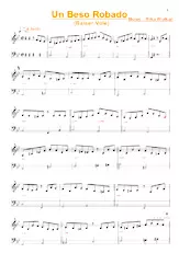 télécharger la partition d'accordéon Un beso robado (Baiser volé) (Samba) au format PDF