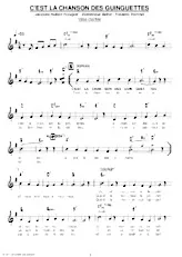 télécharger la partition d'accordéon C'est la chanson des guinguettes (Valse Chantée) au format PDF